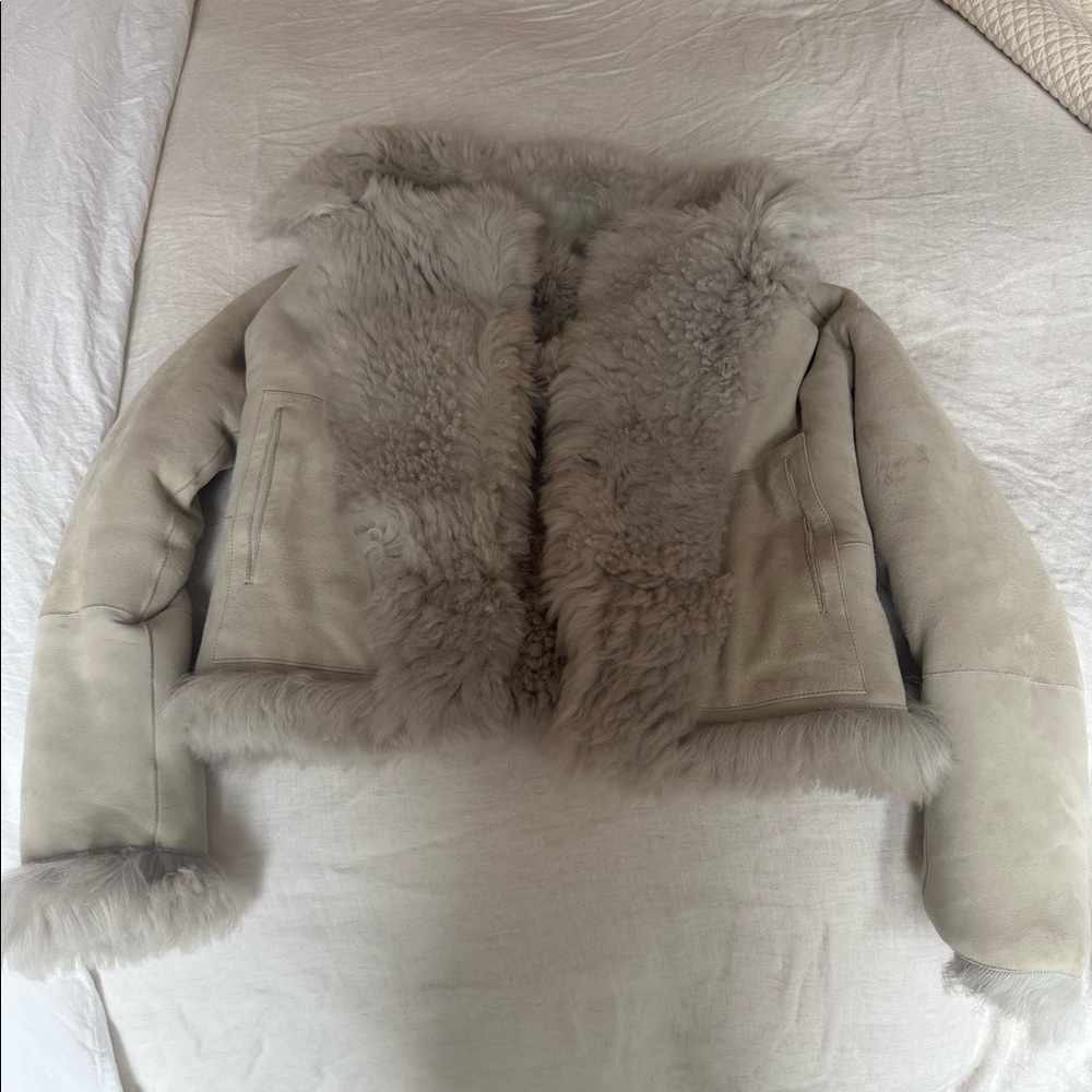 Vintage double sided shearling jacket